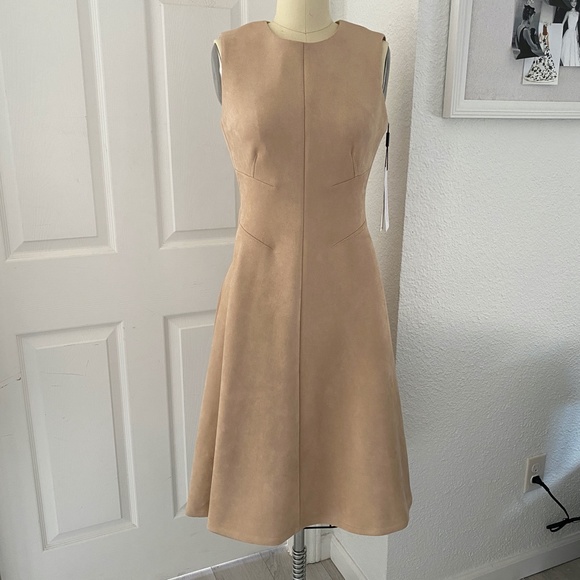 Calvin Klein Suede A-Line Dress - Picture 2 of 7